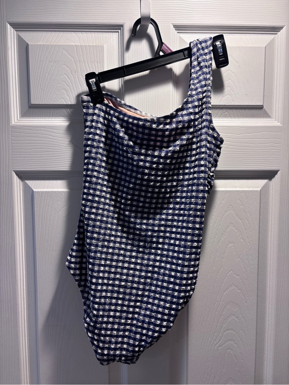 Women’s JCrew Navy Gingham One-Piece Swimsuit